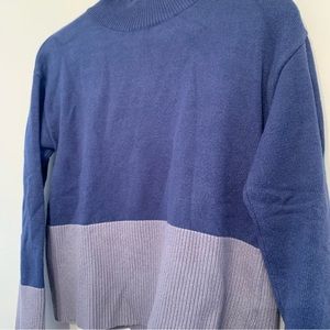 Roolee blue colorblock sweater